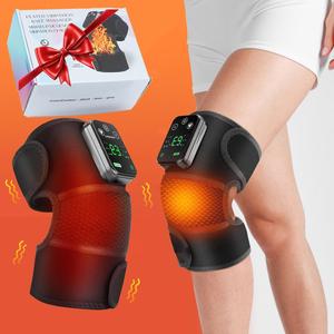 Knee Massager Heated Vibration 1 Count Knee Shoulder Pad Hot Compress USB Charging