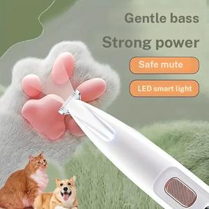 Rechargeable Pet Hair Trimmer Kit, Pet Paw Trimmer, Cordless Quiet Dog Trimmer for Grooming with LED Light, Small Dog Grooming Clippers for Dogs & Cats, Pet Grooming Tool,Waterproof, low noise pet shaver Clean
