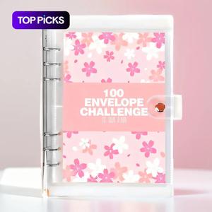 Money Saving Challenge Binder, 1 Count Money Saving Budget Binder with Cash Envelopes, Savings Challenges Book for Home Office, Birthday Gift Idea