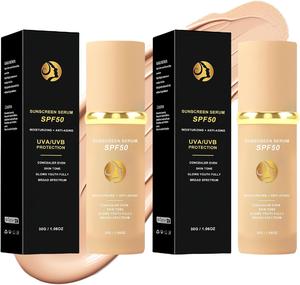 4 in 1 Moisturising Full coverage Liquid Foundation, TrueMatch Colour Changing Foundation with Sunscreen SPF50 and Anti-Aging for Women of All Skin Types