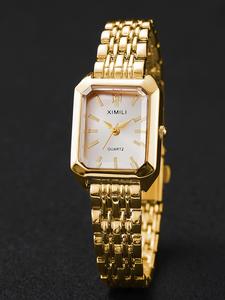 Women's Elegant Fashion Quartz Modern Fashionable Wristwatch, Fashion Elegant Square Dial Watch for Party, Modern Daily Clothing Decor, Trendy All-match & Exquisite Watch for Birthday Gift without Box, Jewelry