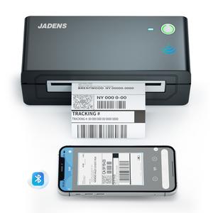 JADENS Bluetooth Shipping Label Printer 668BT -4x6 inch Thermal Piinter Compatible with iOS, Android, PC, Mac, Etsy, Ebay, Shopify,Royal Mail, Evri