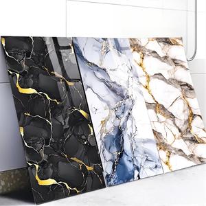 Marble Tile Stickers, 10/20/40pcs Self-Adhesive Waterproof Wallpaper, Easy to Clean & Cut Marble Pattern Sticker, Ideal for Bathroom, Kitchen, Bedroom Decorations