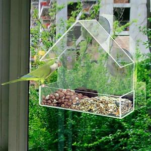 Bird Feeder, Transparent Window Hanging Bird Feeder House, Suction Cups Mounted Outdoor Hanging Feeders, Floating Bird House, Pet Supplies