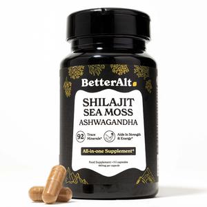 GOLD+ Shilajit Capsules | 10-in-1 Viral Fitness supplement with Ashwagandha, Sea Moss, Tongkat Ali & More | 60 Vegan Capsules