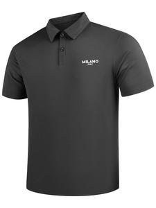 Men's Regular Fit Plain Pique Polo Shirt, Casual Short Sleeve Collared Top for Summer, Fashion Men's Clothes for Daily Wear, Tropical