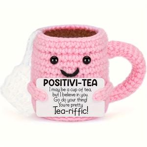 Handmade Crochet Tea Cup Cozy Kit, Crochet Gifts, Perfect Gift for Christmas, Teacher Appreciation, Friends, Graduation, Birthdays & Thanksgiving