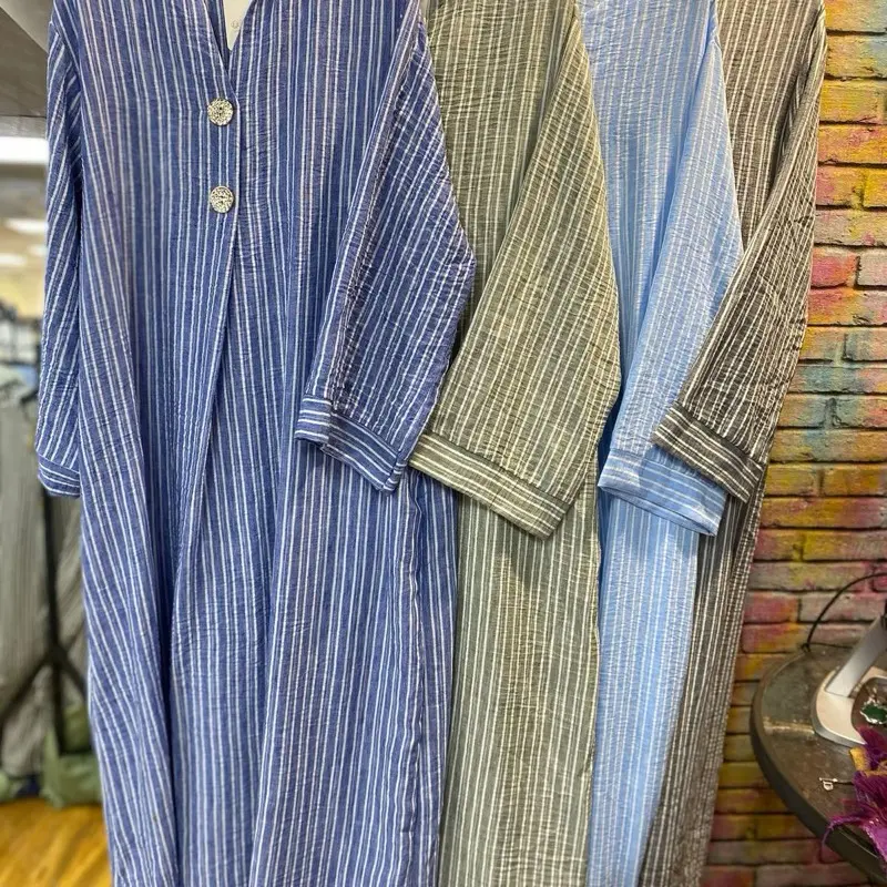Stripped long dress