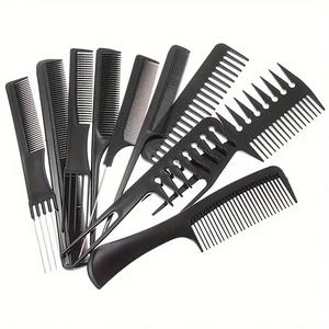 Hair Styling Comb Set, 10pcs/set Professional Specific Styling Edge Comb, Hairdressing Comb, Hair Cutting Comb for Salon Barber Shop, Anti-static Barbers Brush Combs Set for Women Men, Girls Gifts, Girls Gifts, Christmas Gift