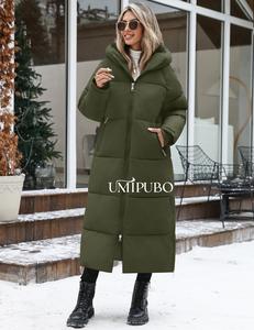 UMIPUBO Women's Coats Long Jacket Winter Puffer Quilted Ladies Warm Padded Parka Windproof Overcoat Water Repellent Outerwear