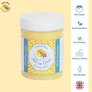 All In One Honey Balm | Propolis Balm | Multi-Use Moisturising Cream | Face, Body, Lips & Scalp | Hydrating Skin Care | Bee Blend