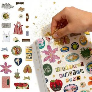 1260+ Aesthetic Stickers, Girlhood Sticker Book, Fruity Icons & Pastel Letters Tickets, DIY Gift for Your Journals