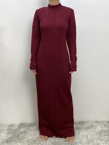 Women's Basic Solid Textured Mock Neck Long Sleeve Long Dress, Womenswear, Lady Casual Minimalist Comfort Sweater Dress for Daily Casual Wear, Dresses for Women, Ladies Winter Clothes