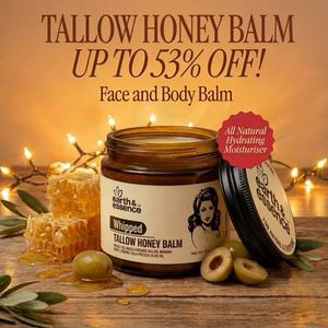 Organic Halal Grass-Fed Beef Tallow & Manuka Honey Balm  | Hydrating Skincare Face Cream & Moisturiser