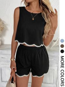 2-Piece Women Outfits For Daily Wear Going Out Outfits Island Vacation Outfits Vacation Outfits Woman Embroidered Summer Outfits For Women