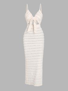 Women's Plain Bodycon Dress, Casual Fashion Spaghetti Strap Dress for Party Club Dating Wear, Ladies Spring & Fall Clothes