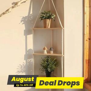 Wooden Wall Mounted Hanging Rack, Furniture for Bedroom, Boho Type Triangle Storage Rack, Home Decor for Bedroom Interior Living Room Study, Home Essentials, Shelf, Decoration Items, Vintage Home Decor, Wall Organizer Shelf