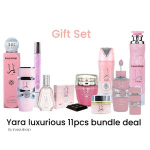 Lattafa Yara Bundle Deal - Long-Lasting Arabian Perfume Collection with Luxurious Vanilla & Creamy Fresh Aroma - Includes Eau de Parfum, Body Spray, and Air Freshener - Trendy & Viral Perfume Set