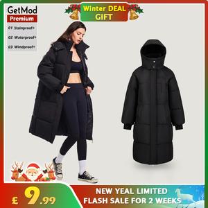 【Low to ￡9.99 flash sale for 2 weeks】【GetMod】Waterproof Premium  New Fashion Winter classic hooded long puffer jacket for women and girls Long Sleeve Womenswear Coats #A08-3