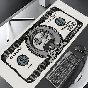 Spoofed Dollar Design Pattern Mouse Pad, Large Game Mouse Pad, Aesthetic Desktop Decoration Protection Pad, Non-slip Rubber Pad for Laptop, Desktop Computer Games, Office Desk Accessories, Desk Supplies Set, Gaming Desk Accessory