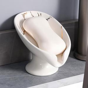 Creative Marble Pattern Soap Dish, Drain Soap Tray, Soap Dish Holder, Bathroom Accessories, Bathroom Essentials Accessories