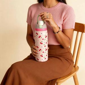 Cherry Blossom Pattern Insulated Stainless Steel Water Bottle, 24oz/32oz/40oz, Dual Layer, Sports, School, Travel, Gym, Gift