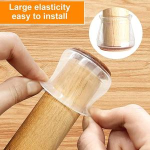 Chair rubber mat protects the floor from scratches and noise, chair foot mat, suitable for wood floors, tiles, daily household items felt slide. Cover
