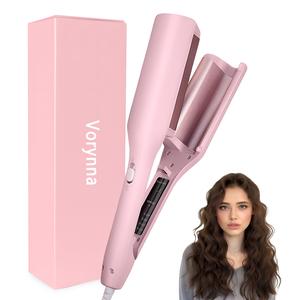 【50% off】32 mm Ceramic Mermaid Wave Curling Iron – Fast-Heating V-Shaped Barrel with 4 Temperature Settings for French Wave, Egg-Roll & Water Ripple Curls, Perfect for Short & Long Hair
