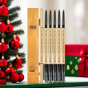 Double-ended Eyebrow Pencil, 5pcs Fine Brow Styling Brush with Triangle Structure, Waterproof Long-lasting Eye Brow Pen For Dating And Daily Use, Makeup Gifts