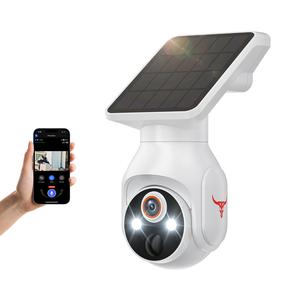 Wireless Solar Security Camera for Outdoor, 1080P Battery-Powered WiFi Surveillance, Human Detection, Color Night Vision, 2.4G WiFi, Live View & Cloud Storage
