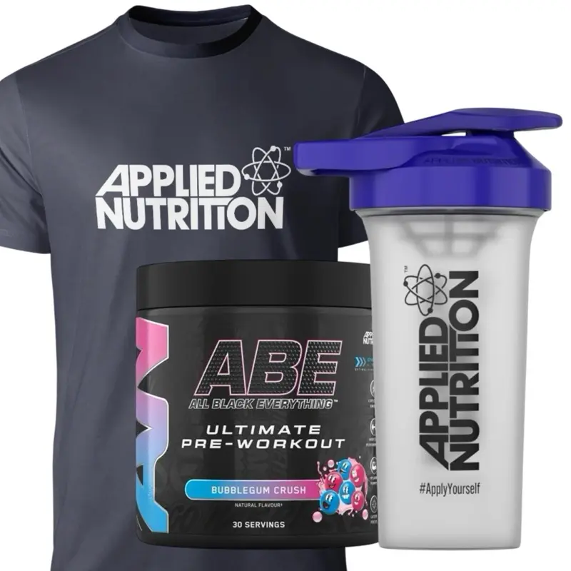 Applied Nutrition ABE Pre Workout 315g 30 Servings With Shaker 700ml and T-Shirt Medium Size