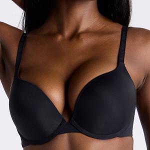 Boux Avenue Super Push Up Microfibre Padded Plunge T-Shirt Bra Adjustable Straps