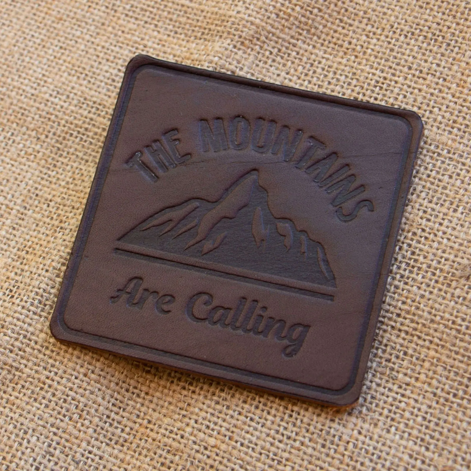 Mountains are Calling Leather Patch