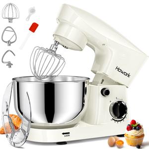 HOWORK 10-Speed 5L Electric Stand Mixer - 36,000 RPM Motor, 3 Dishwasher-Safe Attachments, Anti-Reverse & Ergonomic, Multi-Functional for Home Baking/Cooking