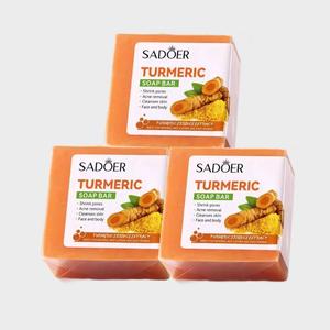 Turmeric Manual Soaps, 3 Counts Deep Cleansing Foaming Soaps, Moisturizing Soaps For Face & Body, Body Wash & Soaps For Women & Men, Skin Care Soap