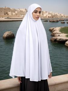Women's Solid Color Instant Khimar Hijab, Casual Elegant Fashionable Modest Hijab for Daily Wear, Fashion Accessories for Women & Girls