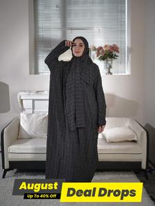 Women's Ditsy Floral Print Zipper Design Hooded Arabian Dress, Modest Bohemian Style Long Sleeve Maxi Muslim Kaftan Dress, Modesty Muslim Islamic Clothing for Women, Modest Style Dress, Classy Modest Dresses, Modest Abaya Dress, Modestfashion