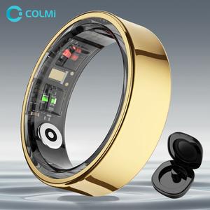 COLMI R09 Smart Ring with Charging Box, Wireless Fitness Tracker with body temperature and Sleep, Stress &  Woman Cycle Reminder Insights, 5ATM Waterproof, Wearable for Couple Gift Woman & Man Gifts，#TikTokMadeMeBuyIt #SummerSale