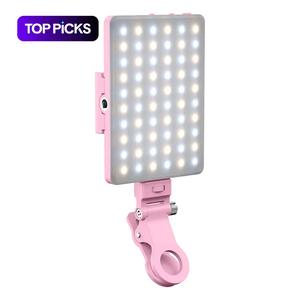 Portable Selfie Fill Light for Mother's Day Gift, 1 Piece USB Rechargeable LED Selfie Light Clip for iPhone Android, Phone Camera Lighting Live Streaming Makeup Vlog, Photography Accessories