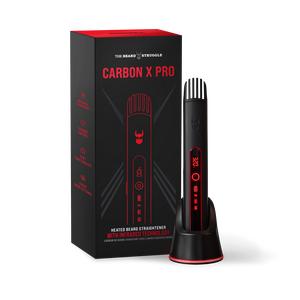 The Beard Struggle Carbon X Pro Heated Beard Straightener Brush 5-in-1 Styling Tool with Upgraded Heating Technology & Free Charging Stand for Daily Use