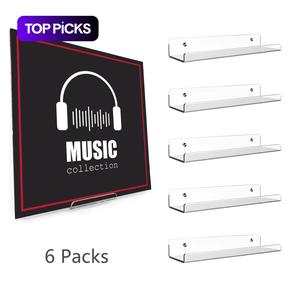 Clear Vinyl Record Shelf, Wall Mounted Vinyl Record Display Rack, Acrylic Album Record Holder, Home Decor Supplies