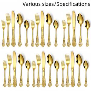 Luxury Style Stainless Steel Cutlery Set, 20/30pcs Including Steak Knife, Fork, Spoon, Tableware Set for Home, Restaurant, Hotel, Wedding, Gift