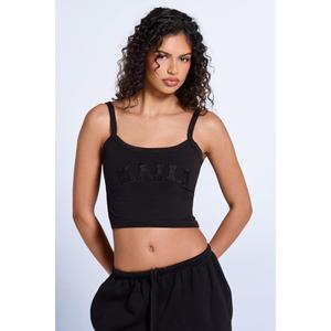 Kaiia Logo Cami Vest Top Black