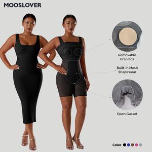 Mooslover UK Viral Built-In Shapewear Dress | Sculpts Waist, Lifts Bum | Casual Comfort Fit Elegant Womenswear Compression