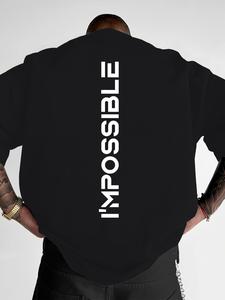 Men's Plus Size Casual Letter Print T-Shirt, Comfortable Loose Fit Tee, Perfect for Daily Wear, Stylish Men's Clothing, Casual Fashion Wear, Streetwear, Menswear