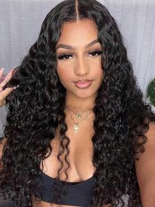 Lace Front Wigs Human Hair, Natural Black Wave Wigs for Women, Gorgeous Fluffy Pre-plucked Lace Front Wigs, Wigs for Party, Daily Use
