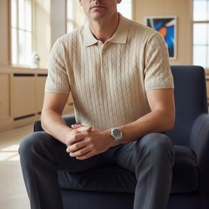 2026 New Spring & Autumn Comfortable Fashion Trendy Stylish Business Casual Unisex Adhesive Fiber Polyester Pullover Short Sleeve Knit Sweater