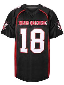 Men's Letter & Number Patched V Neck Football Jersey, Loose Casual Short Sleeve Sports T-shirt for Summer, Men's Top for Daily Wear, Jersey Shirts