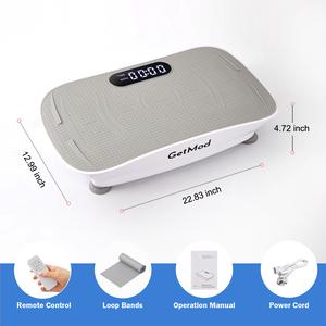 GetMod Vibration Plate Exercise Machine, Smart Whole Body Workout Vibration Platform for Wellness and Fitness Handles for Women Men Home Sport Gym