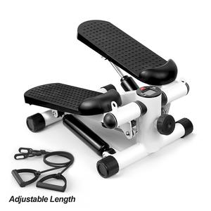 【50% Off】Mini Stair Steppers – Home Exercise Step Machine with Adjustable-Length Resistance Bands, LCD Monitor & Twist Action for Full Body Cardio and Toning,Christmas Gift